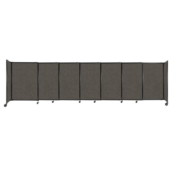 Versare StraightWall Sliding Portable Partition 15'6" x 4' Mocha Fabric 1448550 - main